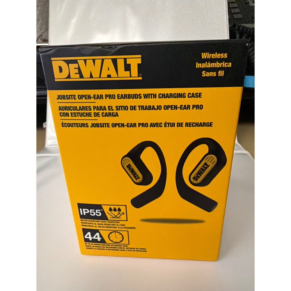 DEWALT DXMA1902096 Jobsite Open-Ear Pro Wireless Earbuds with Charging Case IP55